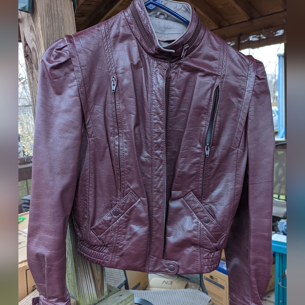 Burgundy Leather Jacket